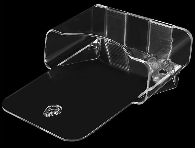 Miniatura 3 de Paquete de 4 soportes acrílicos para folletos, soporte de plástico de 4 pulgadas de ancho, diseño inclinado hacia atrás, soporte para folletos de