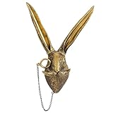 GUASDIE Animal Heads Wall Decor, Faux Deer Head Mount, Animal Sculptures Wall Decor, Resin Animal Head Wall Hanging Decoration for Living Room Bedroom Kitchen Gift,Rabbit