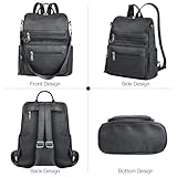 ECOTISH Damen-Rucksack veganem Leder Groß Stylisch Frauen Designer Schultertasche Reiserucksack mit Quaste Cityrucksack Rucksacktasche (schwarz)