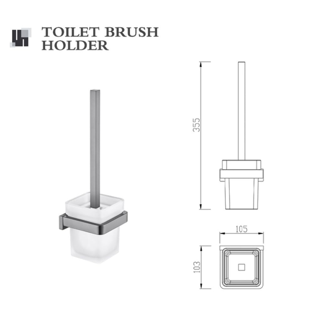 Toallero Doble Gris, Accesorios de baño, Colgador de Anillo para Toalla, toallero, Gancho, Soporte para Papel, escobilla de baño, Montaje en Pared, 6 Ganchos, Soporte para escobilla de baño