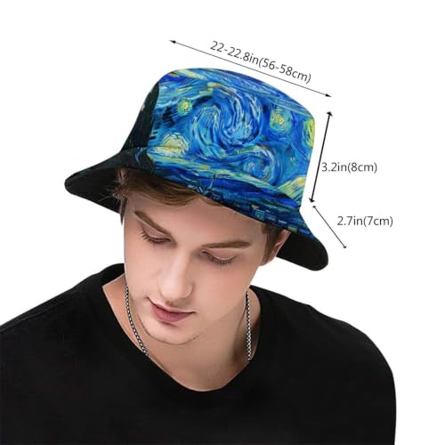 Image of Bucket Hat for Women Men, Fashion Print Outdoor Beach Hat Packable Sun Cap for Travel Hiking
