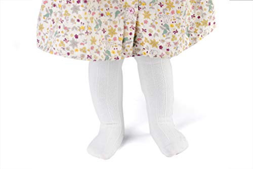 EPEIUS Baby Girl Knee High Socks with Bow Infants Girls Socks Cotton Tube Ruffled Stockings Long Socks over the knee for 6-12 Months,3 Pack Pure White