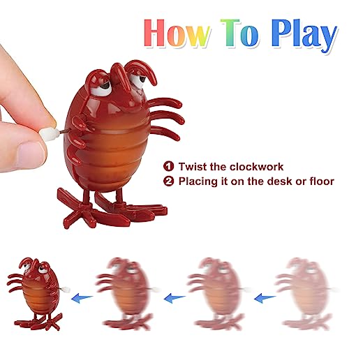 CIUGEO 32 PCS Assorted Wind-up Toys for Kids, Bulk Windup Animals Walking Jumping Swimming Flipping Clockwork Toys for Kids Birthday Party Favors, Classroom Prizes, Treasure Box