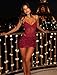 Avidlove Bralette See Through Tops Mesh Bralette Spaghetti Strap Tank Top See Through Cami Wine Red