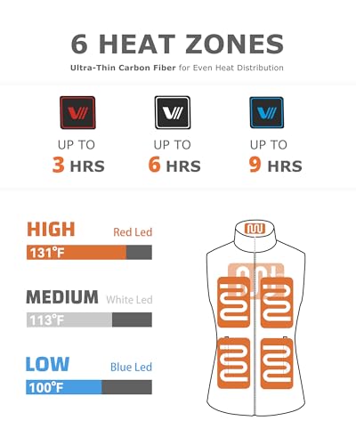 Venustas Women's Lightweight Heated Down Vest for Hiking and Skiing
