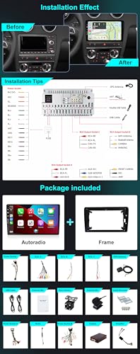 Autoradio Android 15 para Audi A3 con pantalla IPS de 9 pulgadas y CarPlay inalámbrico 3