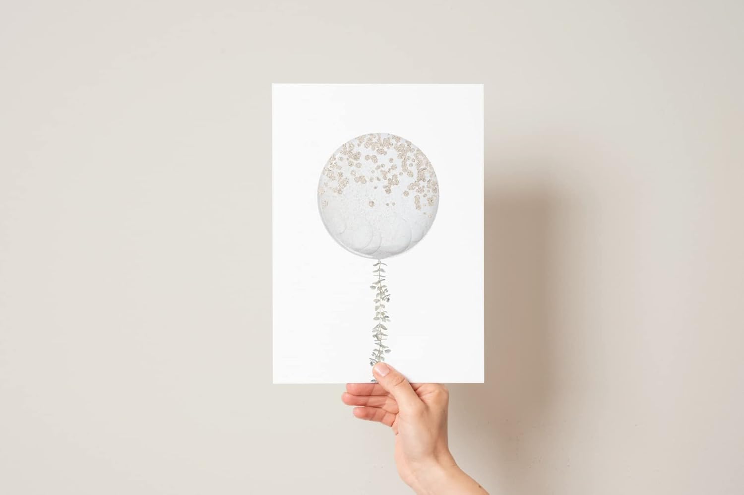 Cute Children's Bear Balloon Prints, Blue, A3 - Image 4