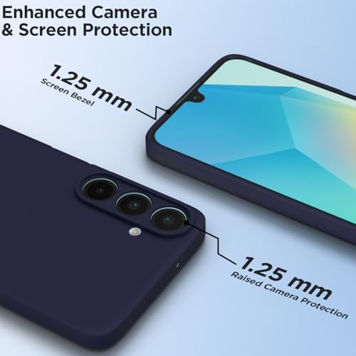 Image of Outlouders Back Cover for Samsung Galaxy M17 5G / A17 5G / F17 5G | Camera Protection | Durable Soft Matte Silicone Bumper Case (Blue)