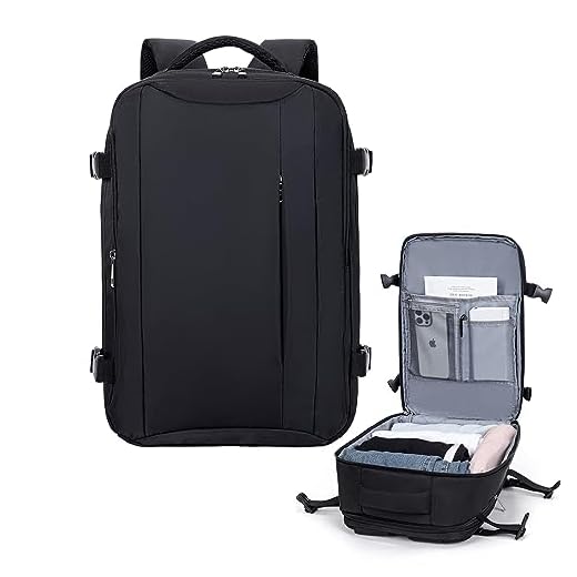 Lossga Cabin Bags 40X20X25 Underseat For Ryanair, Carry On Travel Backpack Cabin Size Rucksack Hand Luggage Bag Backpack Casual Daypack School Bag Fit 14 Inch Laptop With Cable Hole