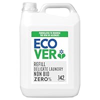 Ecover Zero Non-Bio Laundry Detergent Refill, For Sensitive Skin, Baby Laundry Washing Liquid, 142 Washes, 5L