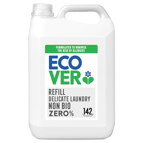 Ecover Zero Non-Bio Laundry Detergent Refill For Sensitive Skin Baby Laundry Washing Liquid 142 Washes 5L