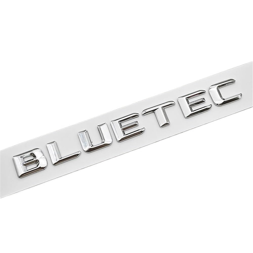 Tvaaghbcbr Chrome Compatible With Mercedes Benz Diesel Letter Logo Bluetec Side Fender Badge Rear Trunk Emblem(Chrome)