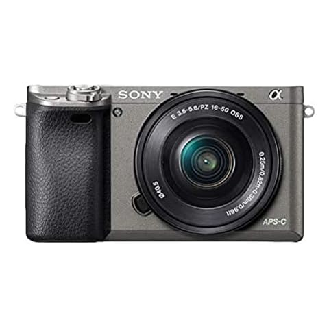 Sony Alpha 6000 Systemkamera (24 Megapixel, 7,6 cm (3") LCD-Display, Exmor APS-C Sensor, High Speed Hybrid AF) inkl. SEL-P1650 Objektiv graphit-grau Cover