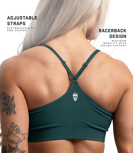 Image of Gymreapers Seamless Sports Bra for Women - Wireless Compression Padded Supportive Bras for Gym, Yoga, & Fitness