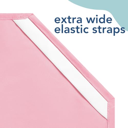 Image of Comfyanno Cot Sheets for Daycare Standard Size - Fits 23 inch x 52 inch Cot, 2 Pack, Daycare Essentials, Soft & Comfortable Fitted Cot Cover, for Preschool Kids /Girls Nap Time, Brushed Microfiber - Pink