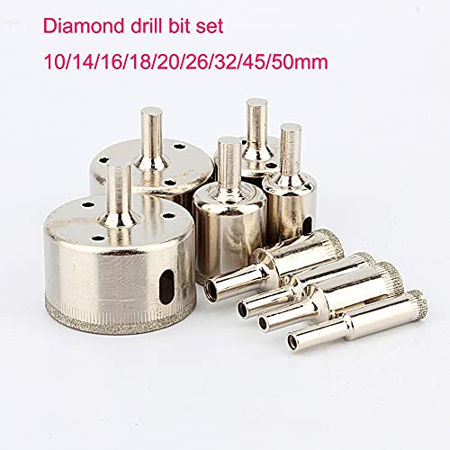 Set 9 brocas con recubrimiento de diamante 10-50mm miniatura 2