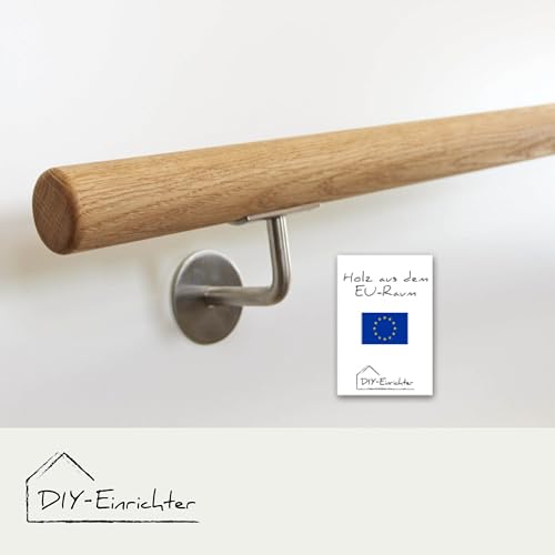 Rambarde d'escalier en acier inoxydable V2A 33,7mm et 4300mm monobloc pour montage au sol - 3