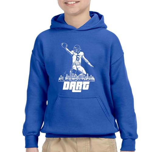 FerociTees Kids Dart NY Football Skyline Boys Girls Hoodie