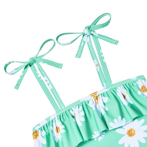 Image of Zando Toddler Swimsuit Girl Size 6M-8Y - Cute Ruffle Sling Adjustable Baby Girl Bathing Suit Kids Swimwear for Beach Wear