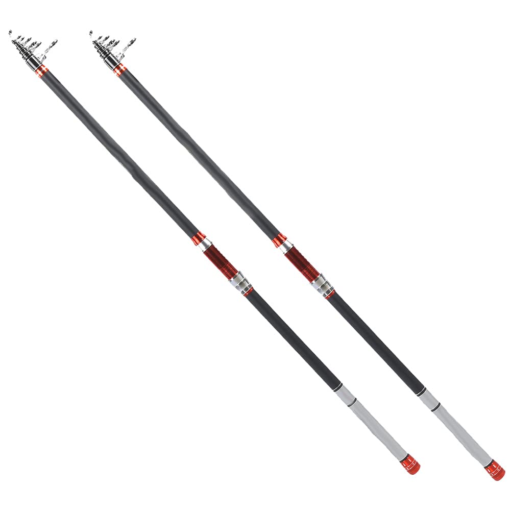 Canna da Pesca in Carbonio Telescopica Portatile Long Shot per Oceani Spiagge Fiumi 4,5 M 5,4 M