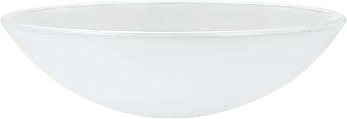 Aspen Creative 23084-01A, pantalla de vidrio esmerilado empotradasemiempotrada, orificio central de 12 pulgada, 14-78 pulgadas de diámetro x 4-12