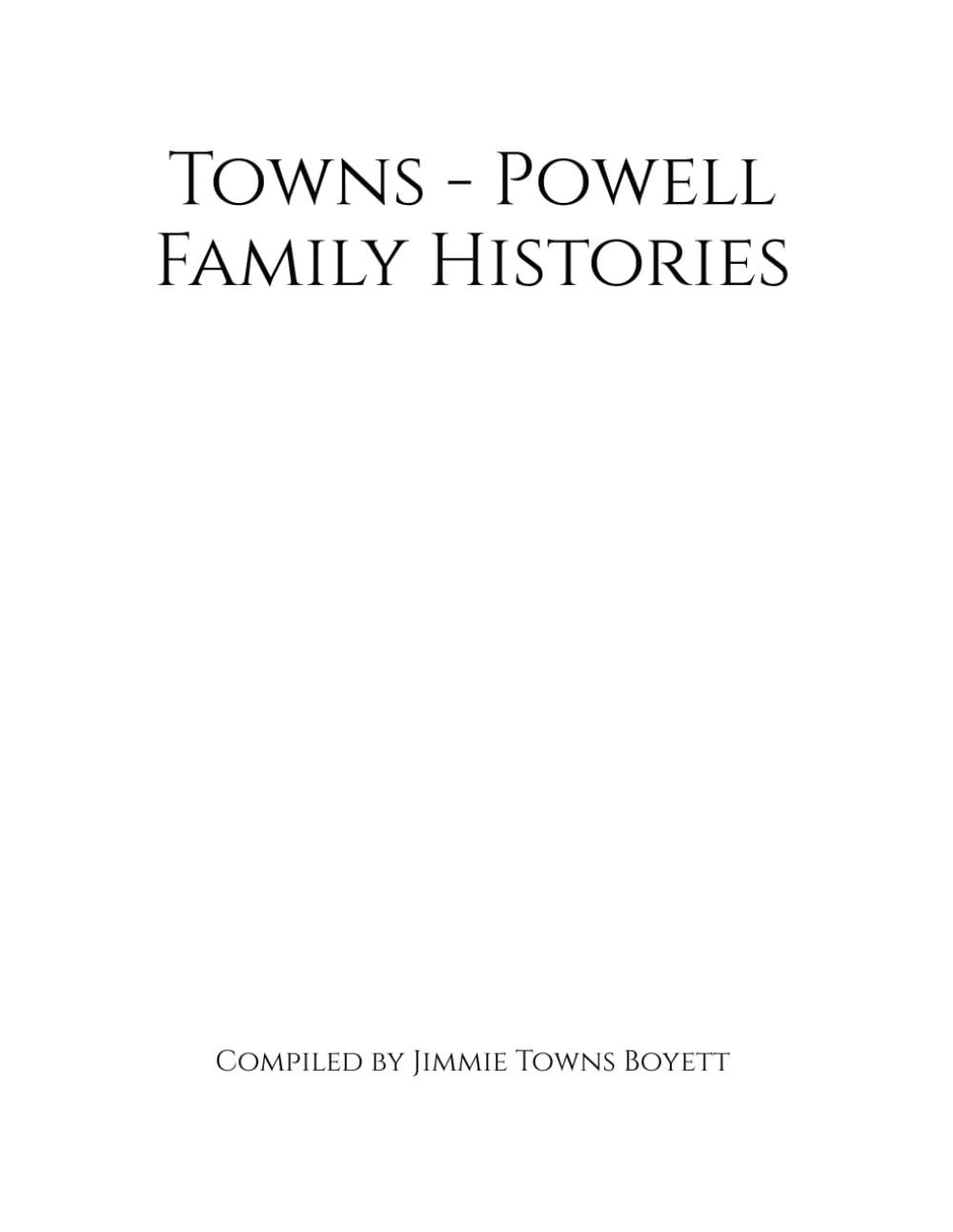 Towns - Powell Family Histories