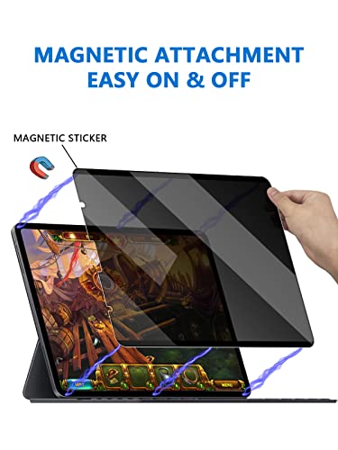 Privacy Screen Filter For Ipad Air 5/4 10.9 Inch (2022/2020), Privacy Screen Shield Ipad Pro 11 Inch (2021, 2020, 2018) Removable & Reusable Easy Installation Anti Glare [Landscape Privacy] #TOP4