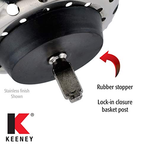 Colador de fregadero de cocina de acero inoxidable Keeney K5435DSBN miniatura 6