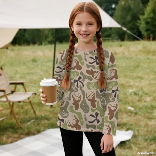 Image of Renewold Boys Girls Tees Kids T-Shirt Long Sleeve Crewneck T Shirts Casual Athletic Tops Clothing for Home School Travel