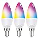 Produktbild Cskyzk Zigbee LED Kerze Smart LED Lampen E14 Alexa Glühbirne 4.5W Farben Dimmbar Birne Warmweiß-Kaltweiß und Mehrfarbige Kein Hub Erforderlich Kompatibel mit Amazon Echo, SmartThings Hub(3 PACK)