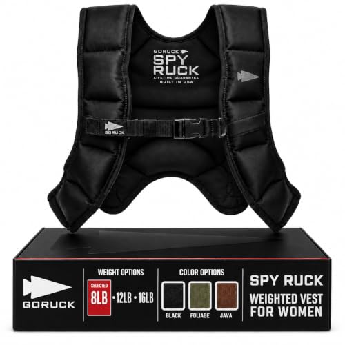 GORUCK Spy Ruck Weighted Vest for Women, Black, 8LB
