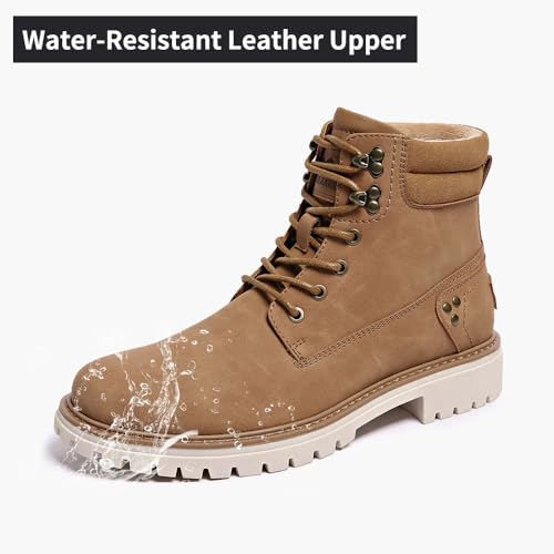 Image of Mens Snow Boots Fur Lined Hiking Boots Waterproof Anti-Slip Outdoor Climbing Shoes