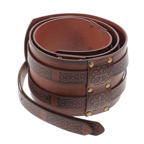 Ceinture large cuir pour hommes accessoire cosplay médiéval et viking
