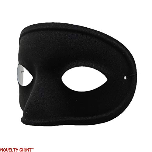 Novelty Giant Black Super Hero Or Villian Bandit Eye Mask #TOP1