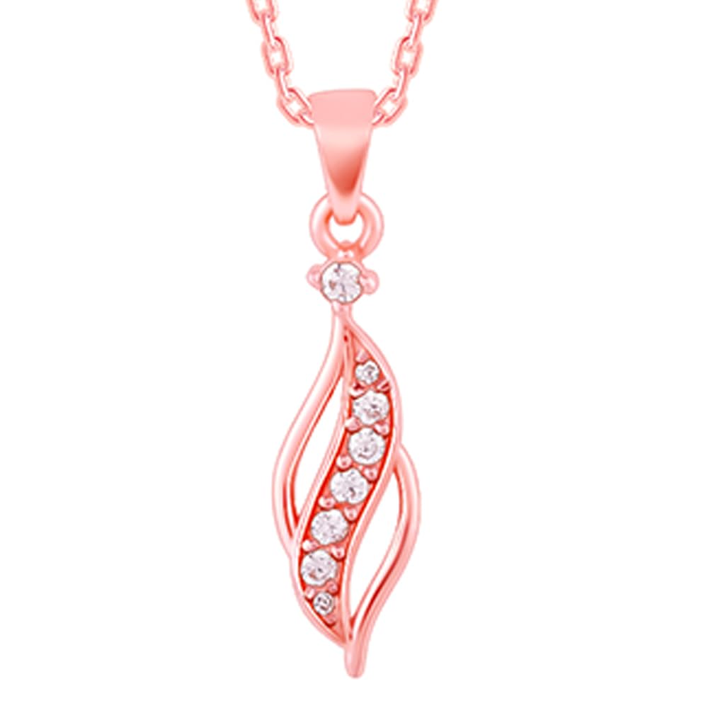 GIVA 925 Silver Rose Gold Leaflet Pendant With Link Chain| Necklace to Gift Women & Girls | With Certificate of Authenticity and 925 Stamp | 6 Months Warranty* (B0CX1LXFNM) Amazon Price History, Amazon Price Tracker