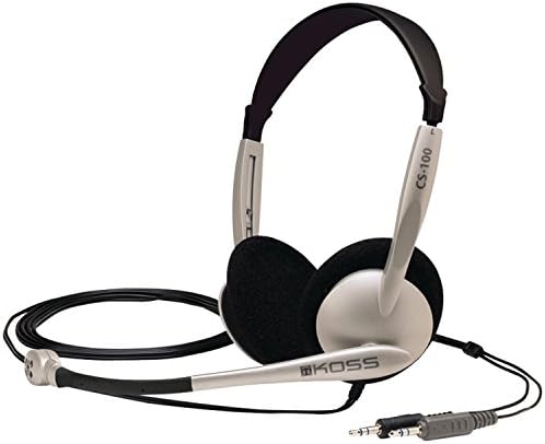 Koss CS100 Speech Recognition Computer Headset, Silver and Black