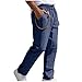 AQAYL Mens Linen Pants Drawstring Elastic Waist Casual Trousers with Pockets for Stylish Streetwear and Summer Fashion Navy