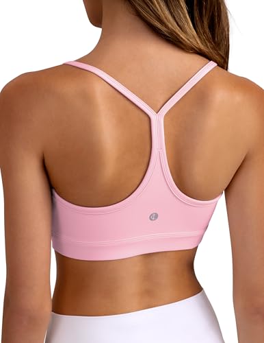 Image of Colorfulkoala Women's Dreamlux Y Back Sports Bra Low Impact Padded Workout Top with Built in Bra A-C Cups