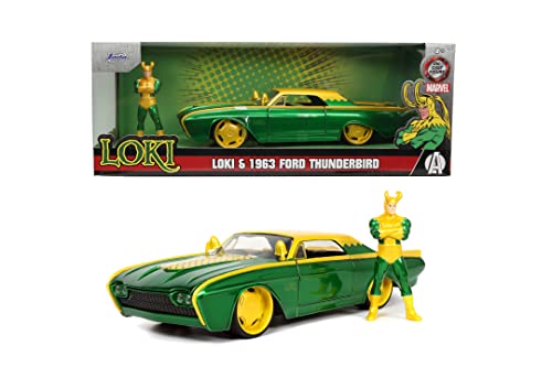 Jada Toys Marvel LokiFord Thunderbird 1:24 Muscle Car con Figura miniatura 7