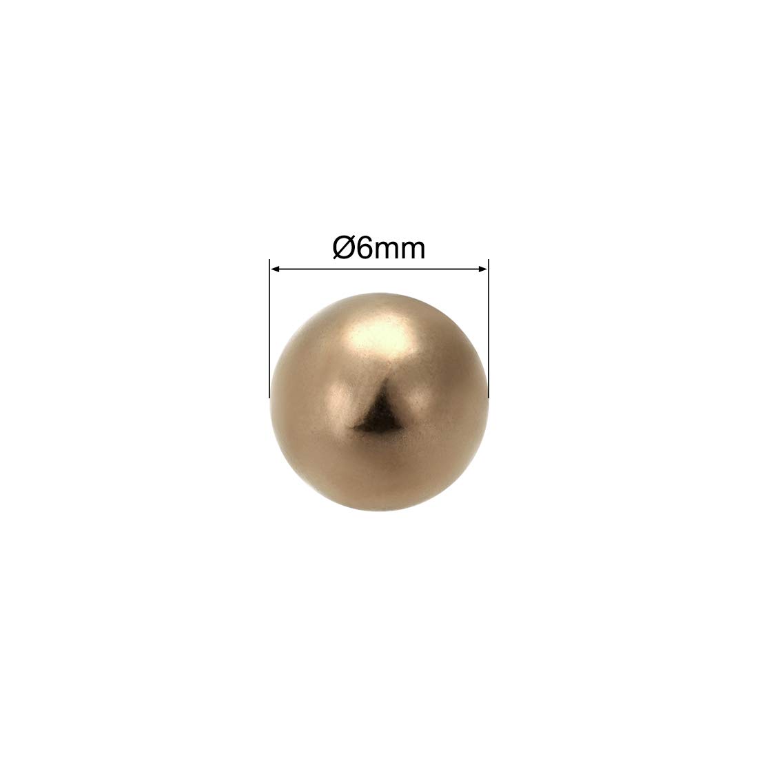 50 Billes En Laiton Précision 6mm - Pour Roulettes, Serrures, Bricolage