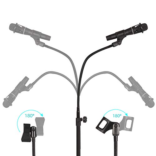 Kangzilang KZL01 Boom Mic Stand-Kangziliang Mike Stand Gooseneck Microphone Stand Tripod Adjustable Height 3'- 6' thumb #2
