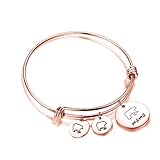 GDKASRNY Mama Bear Bracelet with 1 2 3 Cubs Adjustable Bangle Bracelet Mom Gifts (2 Cubs Rose Gold)
