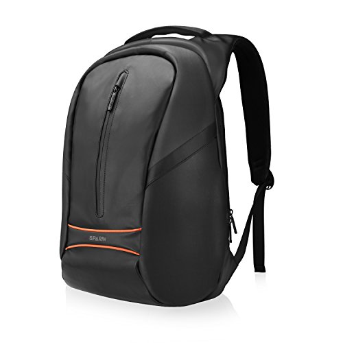SPARIN Sac à Dos, Sacoche Ordinateur Portable 15.6" Lin Laptop Backpack avec [Port USB], Sac à Dos d'affaires pour Hommes et Femmes [ Cachette Anti-vol ] [Multi-Fonctionnel] Noir