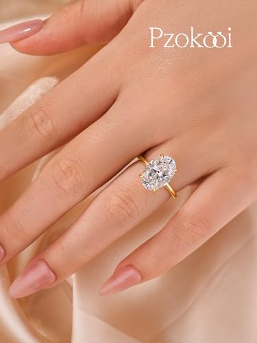 1.5ct/5.5ct Oval Cut Engagement Ring for Women,Cubic Zirconia Promise Ring in Sterling Silver3
