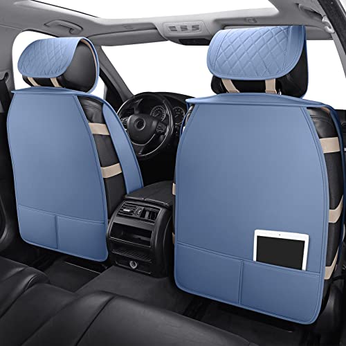 Aierxuan Diamond Bling Seat Covers For Women Waterproof Leather Universal For Nissan Altima Rogue Murano Xterra Frontier Honda Civic Toyota Camry Kia Soul Chevy Malibu Lexus(Full Set, Blue) #TOP1