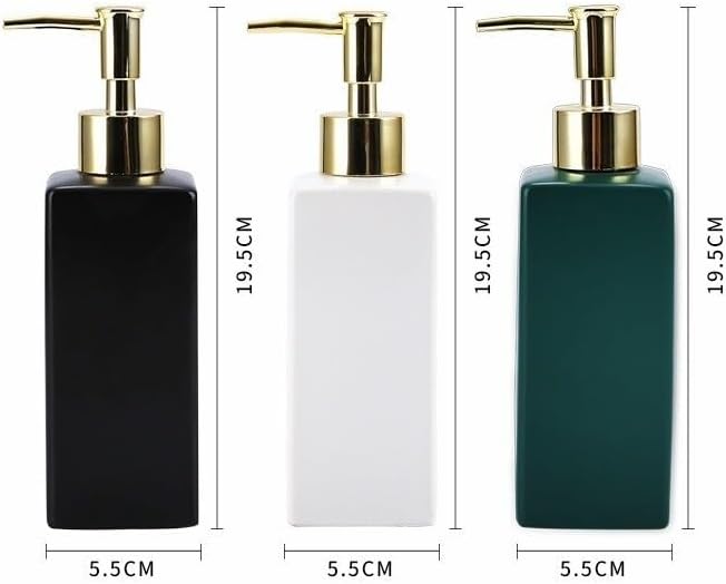 Kitchen Soap Dispenser Soap Pumps Hand Sanitizer Dispenser Ceramic Hand Sanitizer Bottle Nordic Lotion Bottle Shower Gel Bottle Press Dispense Bottle Soap Dispenser for Bathroom(Green)