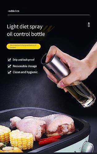 Image of Oil Sprayer Bottle for Cooking Oil Dispenser Olive Oil Sprayer For Air Fryer Premium Glass Bottle with For Kitchen | 100 ML