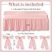 SmoothNovelty Pink Crib Bed Skirts with 4 Large Cot Bow 28