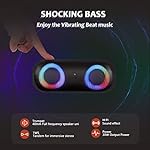 NOTABRICK Bluetooth Speakers with Light, 30W Portable Bluetooth Wireless(100FT Range) Loud Stereo Sound, IPX7 Waterproof Shower Speakers, RGB Multi-Colors Rhythm Lights - Image 4