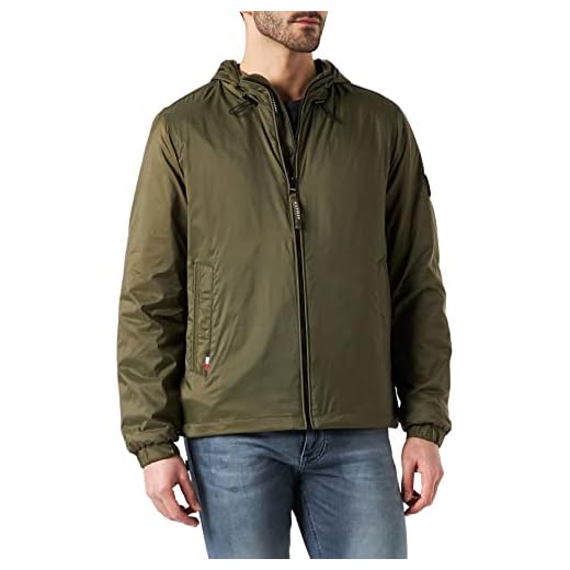 Tommy Hilfiger Base Layer Packable HDD-jacka herr, Army Green, 3XL